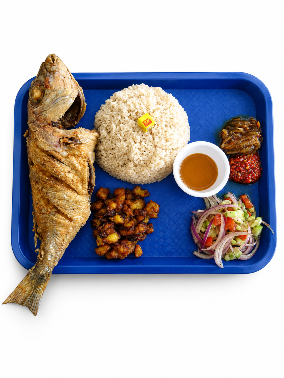 Attiéké + Alloco poisson — Snack Unity chez Mariam